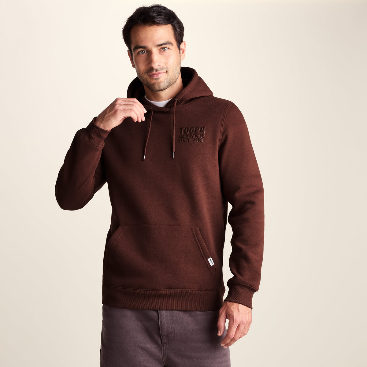 Whalley Mens Supersoft Hoody - Chestnut Brown