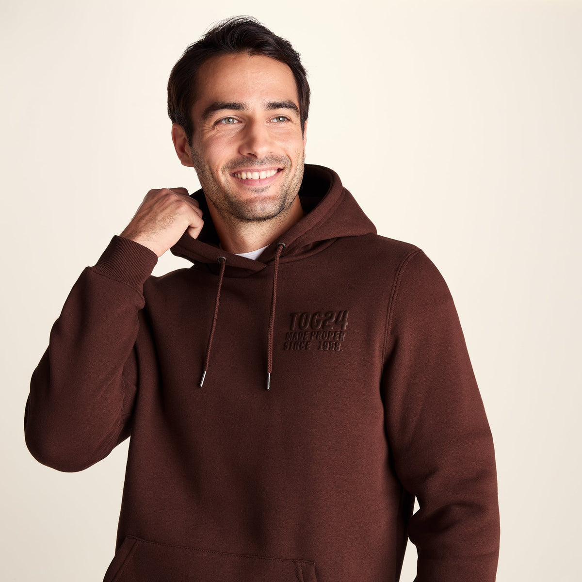 Whalley Mens Supersoft Hoody - Chestnut Brown - Image 5