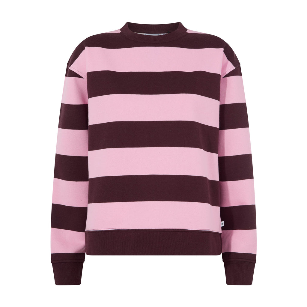 Yuri Womens Supersoft Crew Neck Striped Sweatshirt - Huckleberry Stripe - Image 7