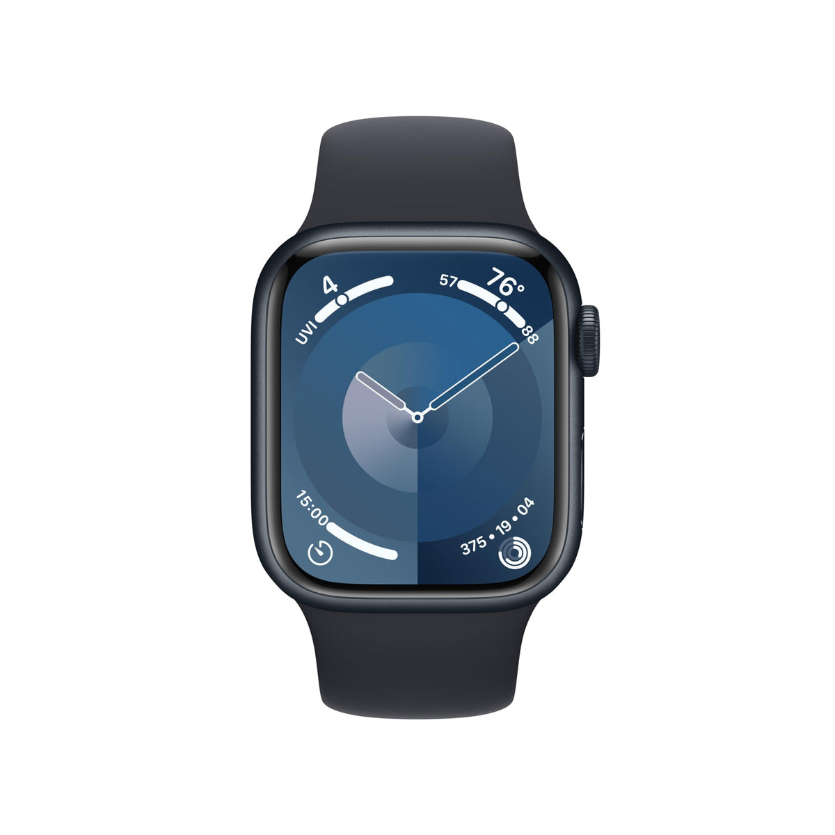Apple Watch Series 9 (GPS) - 41mm - Midnight Aluminum Case with Midnight Sport Band - S/M - MR8W3LL/A - Image 2