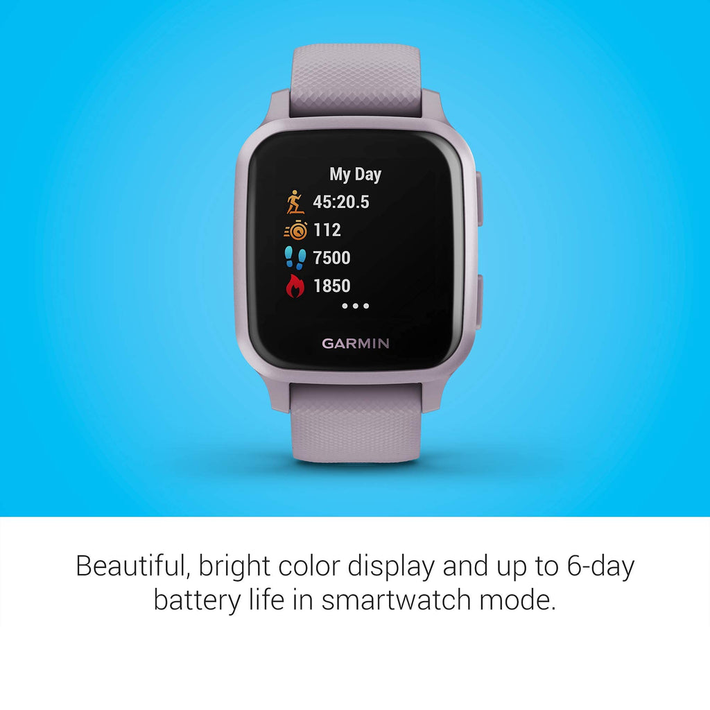 Garmin - Venu Sq GPS Smartwatch 33mm Fiber-Reinforced Polymer - Orchid - 010-02427-02 - Image 6