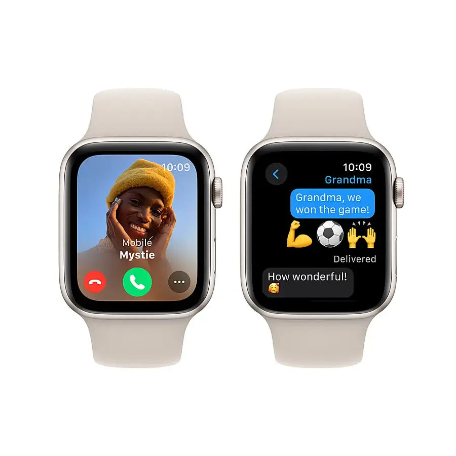 Apple Watch SE 2nd Generation (GPS) – 44mm – Starlight Aluminum Case with Starlight Sport Band – M/L – MRE53LL/A - Image 4