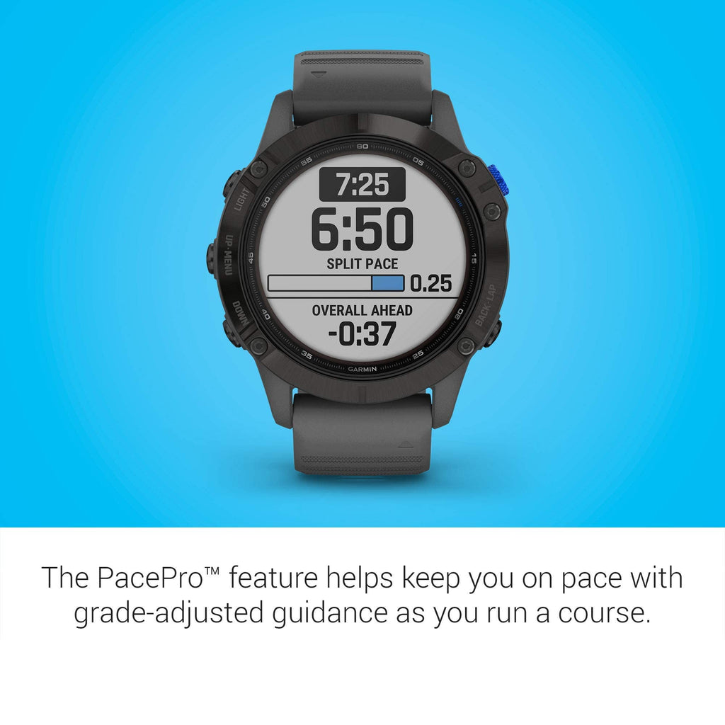 Garmin - Fenix 6 Pro Solar GPS Smartwatch 47mm Fiber-Reinforced Polymer - Black - 010-02410-10 - Image 4