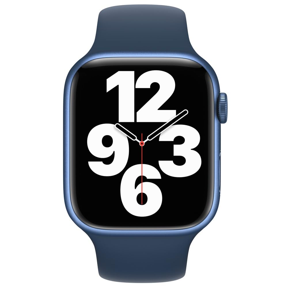 Apple Watch Series 7 (GPS + Cellular, 41mm) Blue Aluminum Case with Abyss Blue Sport Band - MKHC3LL/A - Image 2
