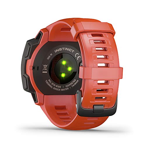 Garmin - Instinct 45mm Standard Edition Smartwatch Fiber-Reinforced Polymer - Flame Red - 010-02064-02 - Image 2