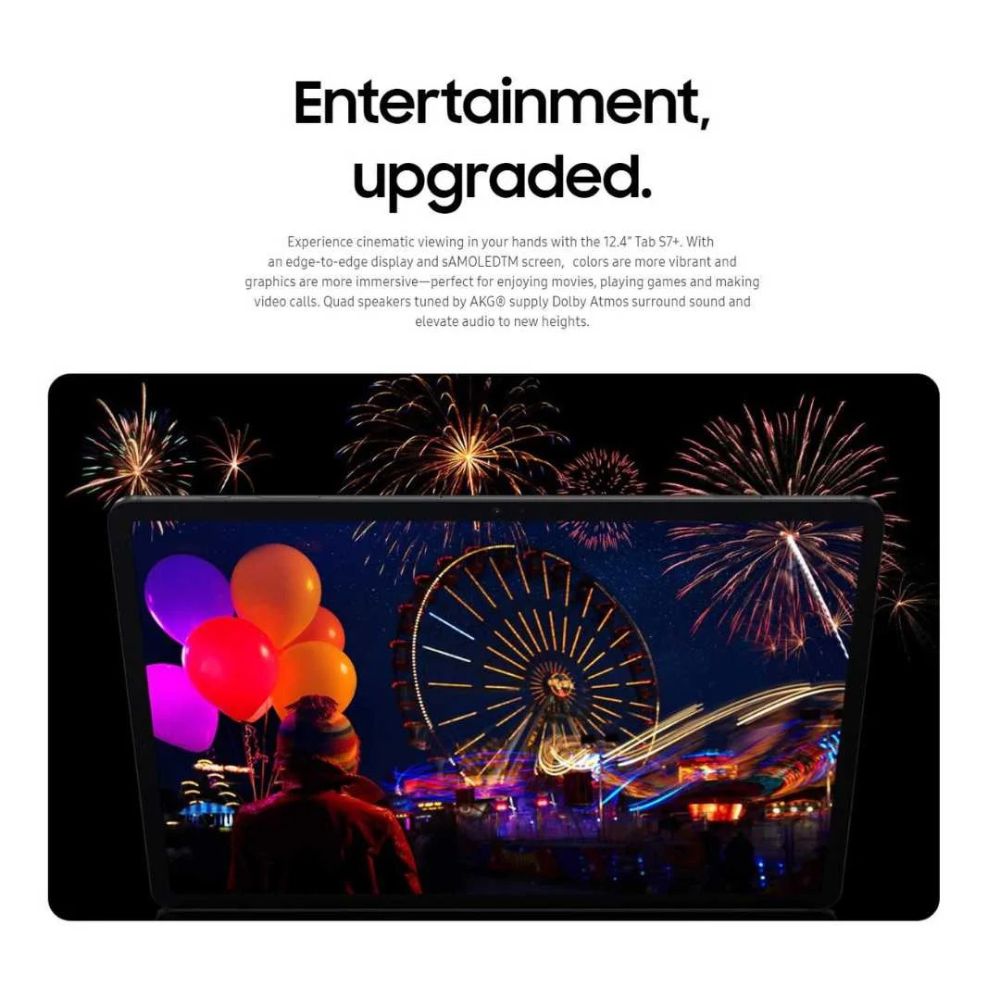 Samsung Galaxy Tab S7 Plus 12.4” 256GB - Wi-Fi - Mystic Black - SM-T970NZKEXAR - Image 6
