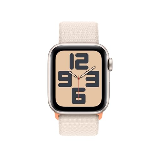 Apple Watch SE 2nd Generation (GPS) 40mm Starlight Aluminum Case with Starlight Sport Loop - MR9W3LL/A - Image 2