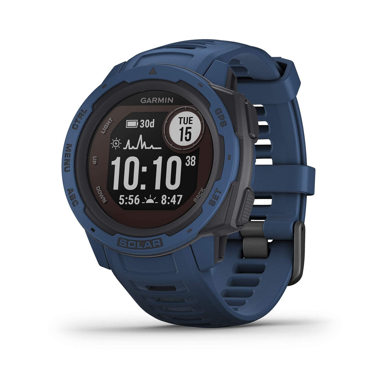 Garmin - Instinct Solar Rugged GPS Smartwatch 45mm - Tidal Blue - 010-02293-11 - Image 2