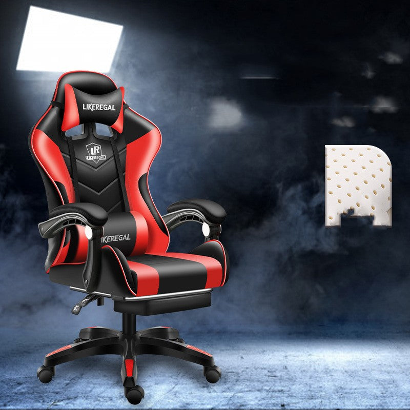 Ergonomic Gaming Office Chair - Classic black redfootrest