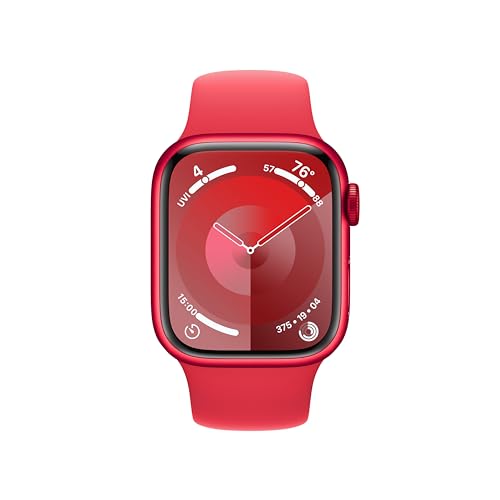 Apple Watch Series 9 (GPS + Cellular) 41mm Aluminum Case with RED Sport Band - S/M - (PRODUCT)RED - MRY63LL/A - Image 2