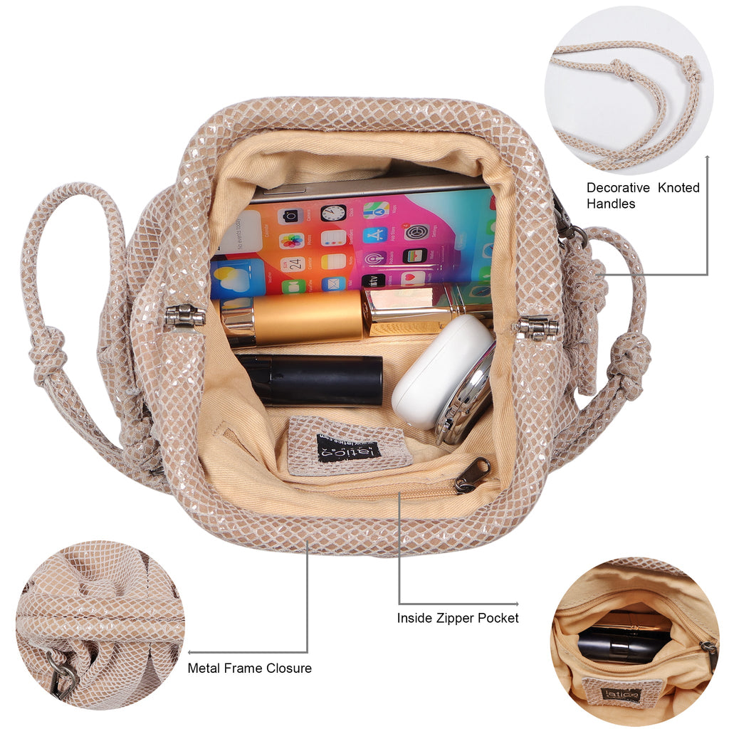 Foil Layla Leather Crossbody Bag - Image 3
