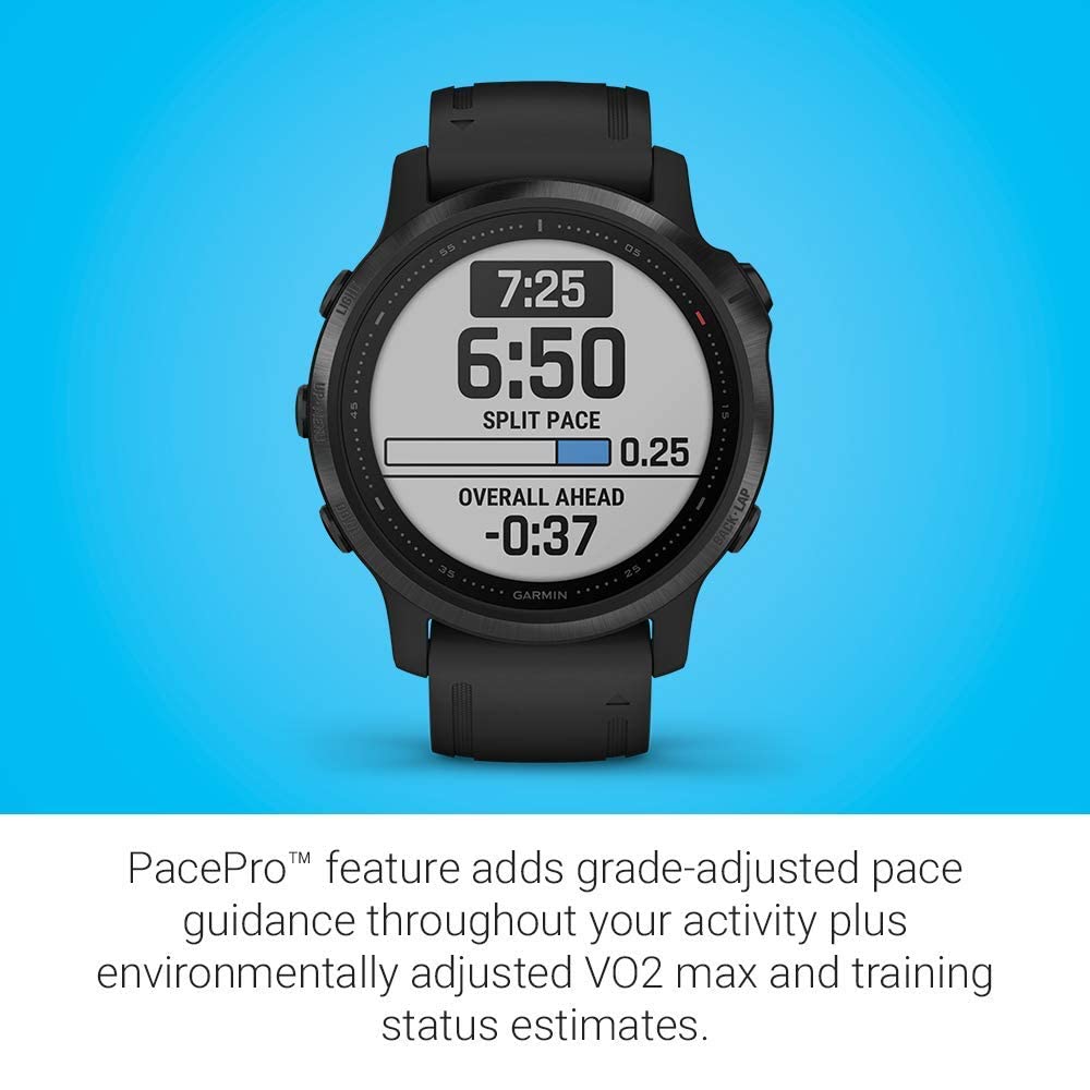 Garmin fēnix 6S Pro Smartwatch 42mm Black with Black Silicone Band - 010-02159-13 - Image 4