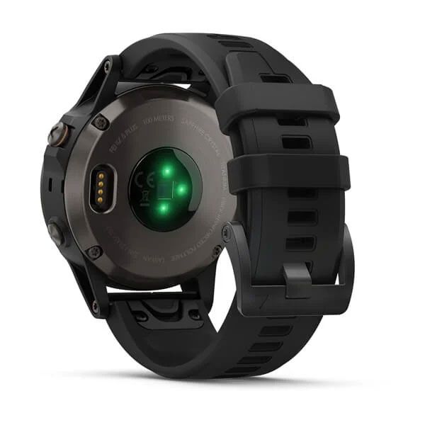 Garmin fenix 5 Plus, Carbon Gray DLC Titanium with Black Silicone Band - 010-01988-20 - Image 4