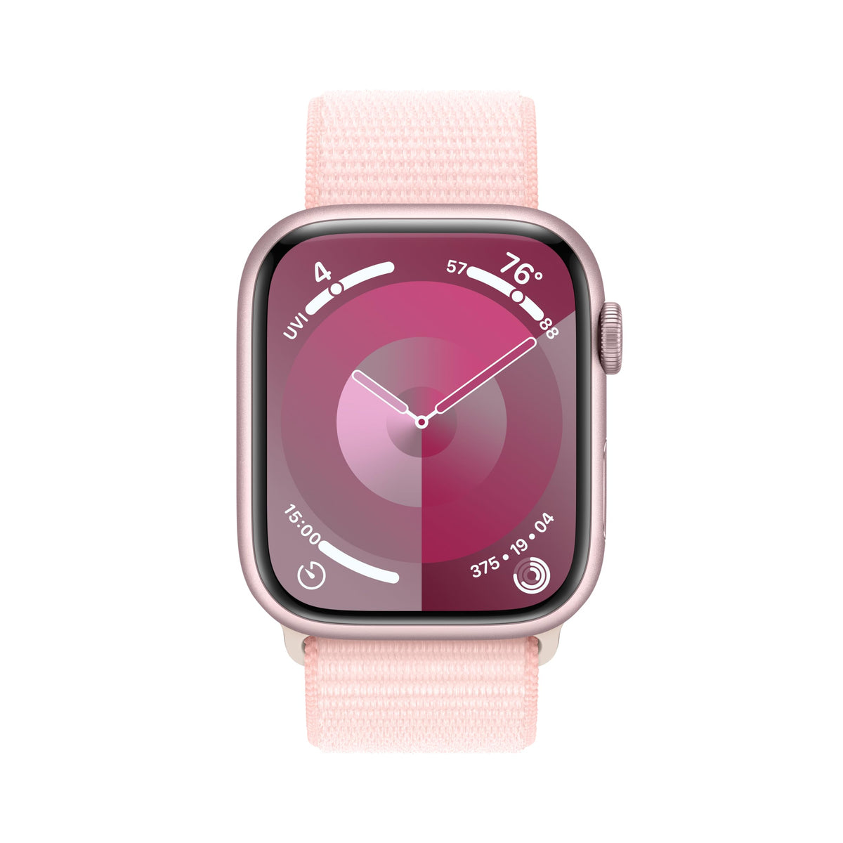 Apple Watch Series 9 (GPS + Cell) 45mm Pink Aluminum Case with Light Pink Sport Loop (Adjustable) - MRMM3LL/A - Image 2