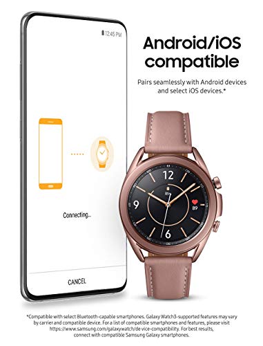 Samsung Galaxy Watch 3 - 41mm Stainless Steel Case/ Leather Strap Mystic Bronze SM-R850NZDAXAR - Image 8