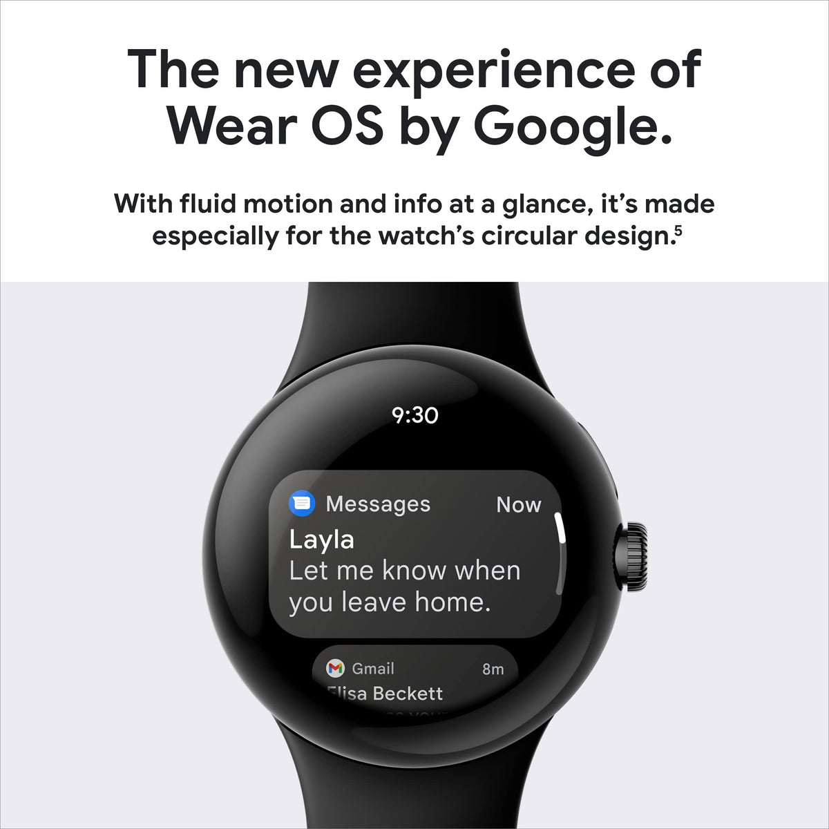 Verizon Pixel Watch Black Stainless Steel 41mm Case w/Obsidian Band - GA03311-US - Image 5