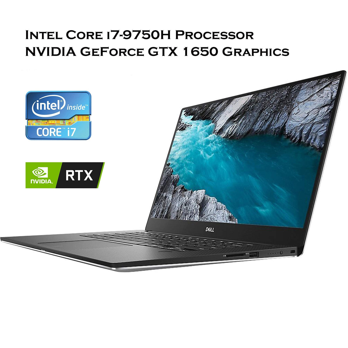 Dell XPS 15.6"" i7-9750H - 8GB - 256GB SSD - NVIDIA GeForce GTX 1650 - Silver - XPS7590-7657SLV-PUS - Image 2