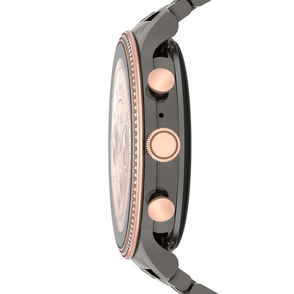 Fossil - Gen 6 Smartwatch 42mm Gunmetal Stainless Steel - Gunmetal/Rose Gold - FTW6078V - Image 2