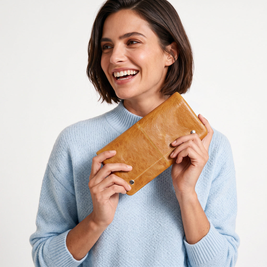 Terry Crackled Napa Leather Wallet - Image 10