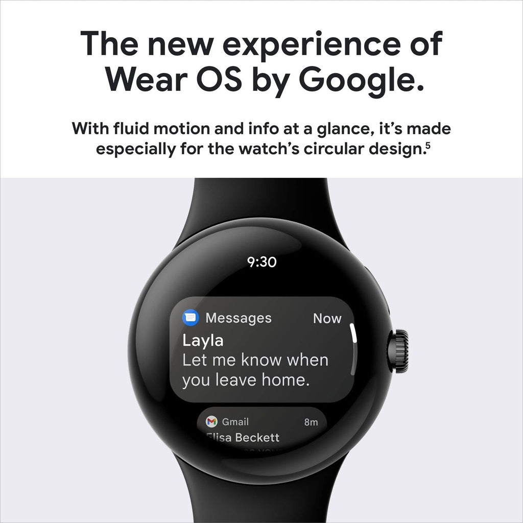 Google Pixel Watch Gold Stainless Steel Smartwatch 41mm with Hazel Active Band - Wi-Fi/Bluetooth - GA04123 - Image 6