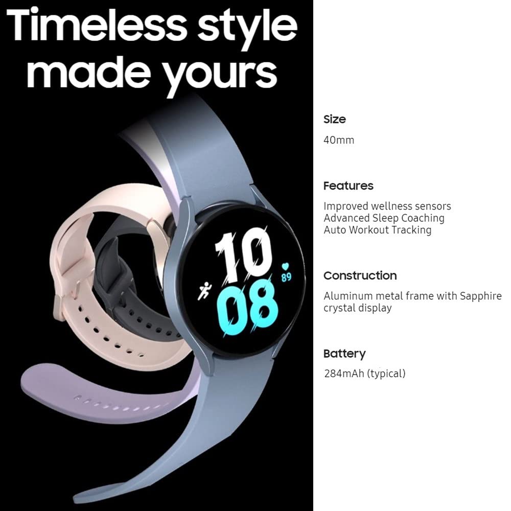Samsung Galaxy Watch 5 Aluminum 40mm LTE - 16GB - Graphite - SM-R905UZAVXAA - Image 7