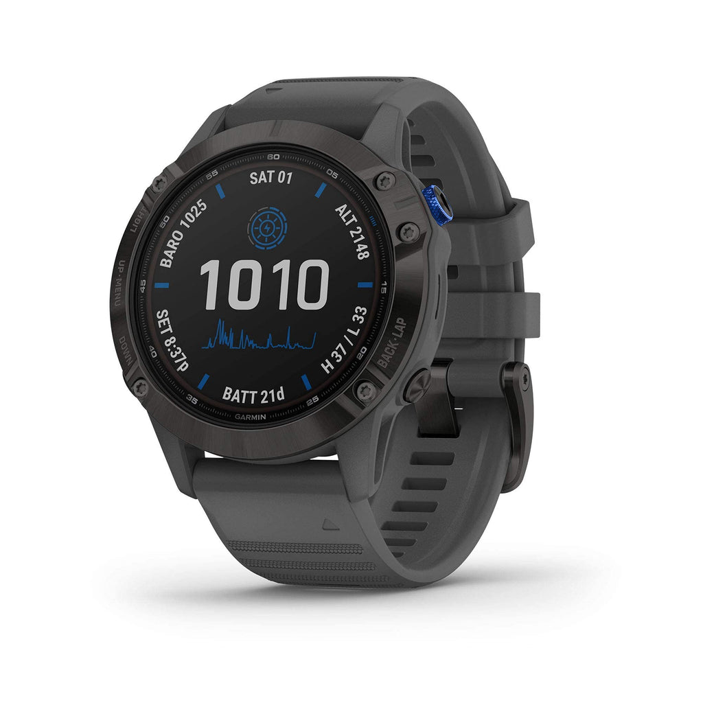 Garmin - Fenix 6 Pro Solar GPS Smartwatch 47mm Fiber-Reinforced Polymer - Black -  010-02410-10
