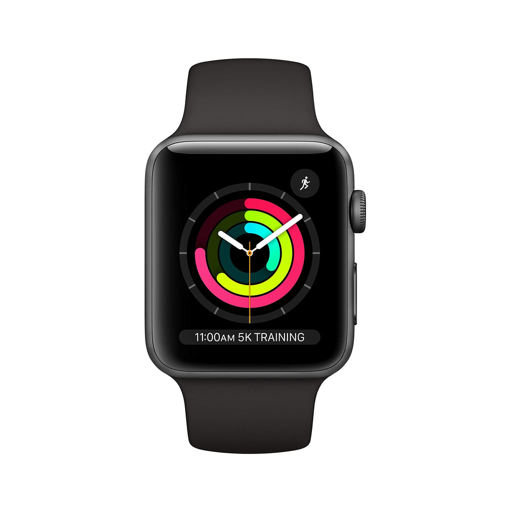 Apple Watch Series 3 (GPS+Cellular) - 42mm Space Gray Al Black Sport Band - MQK22LL/A - Image 2