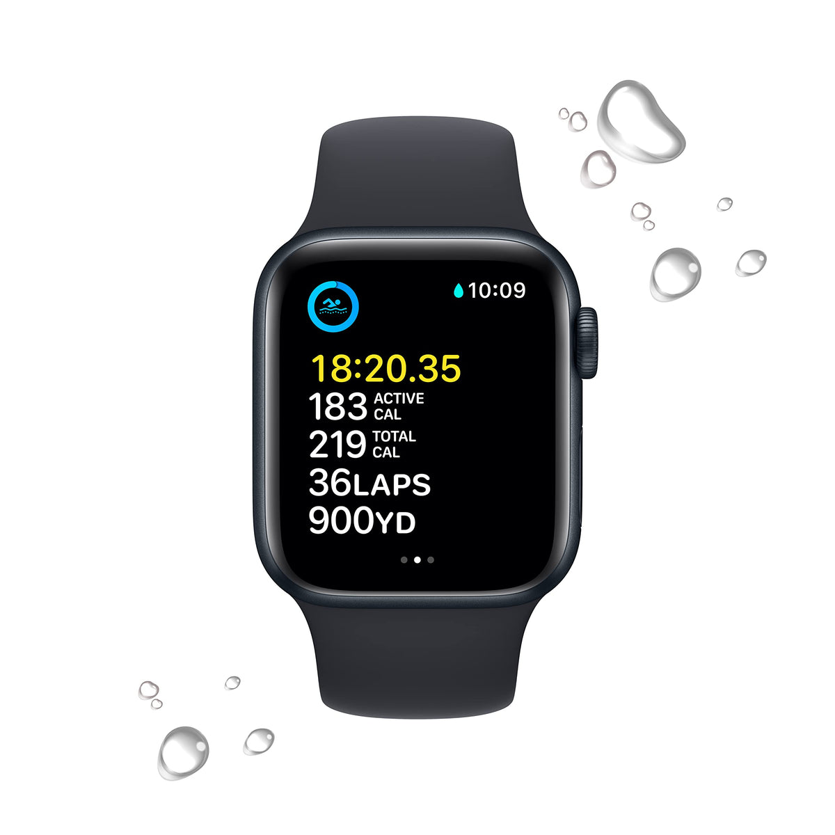 Apple Watch SE (2nd Gen) (GPS + Cellular, 40mm) - Midnight Aluminum Case with Midnight Sport Band, M/L - MRG93LL/A - Image 4