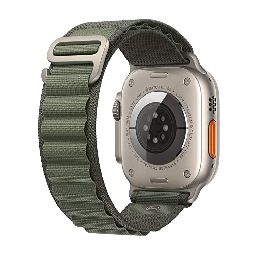 Apple Watch Ultra GPS+Cel 49MM - Green Alpine Loop - Med - Titanium - MQEW3LL/A - Image 2