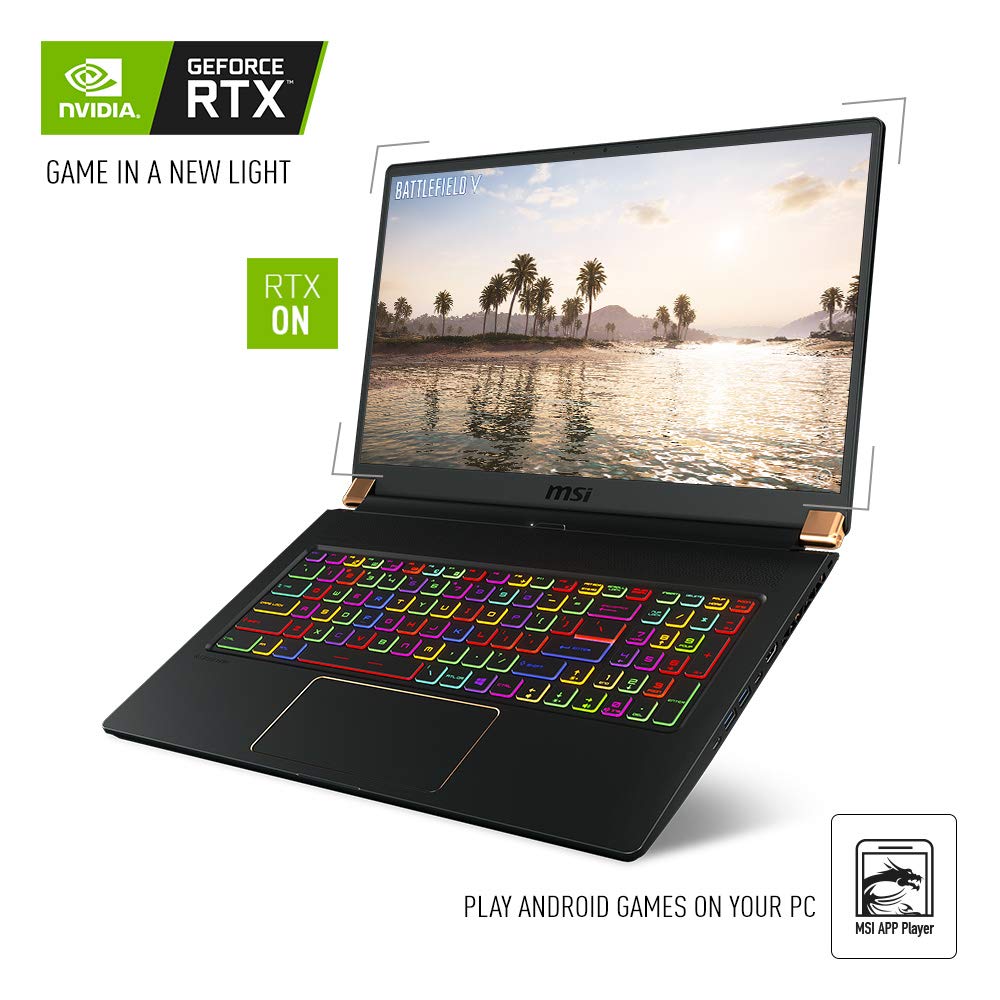MSI GS75 Stealth-204 17.3" Notebook - i7-8750H -RTX 2060 - 16 GB RAM - 256 GB SSD (GS75204) - Image 2