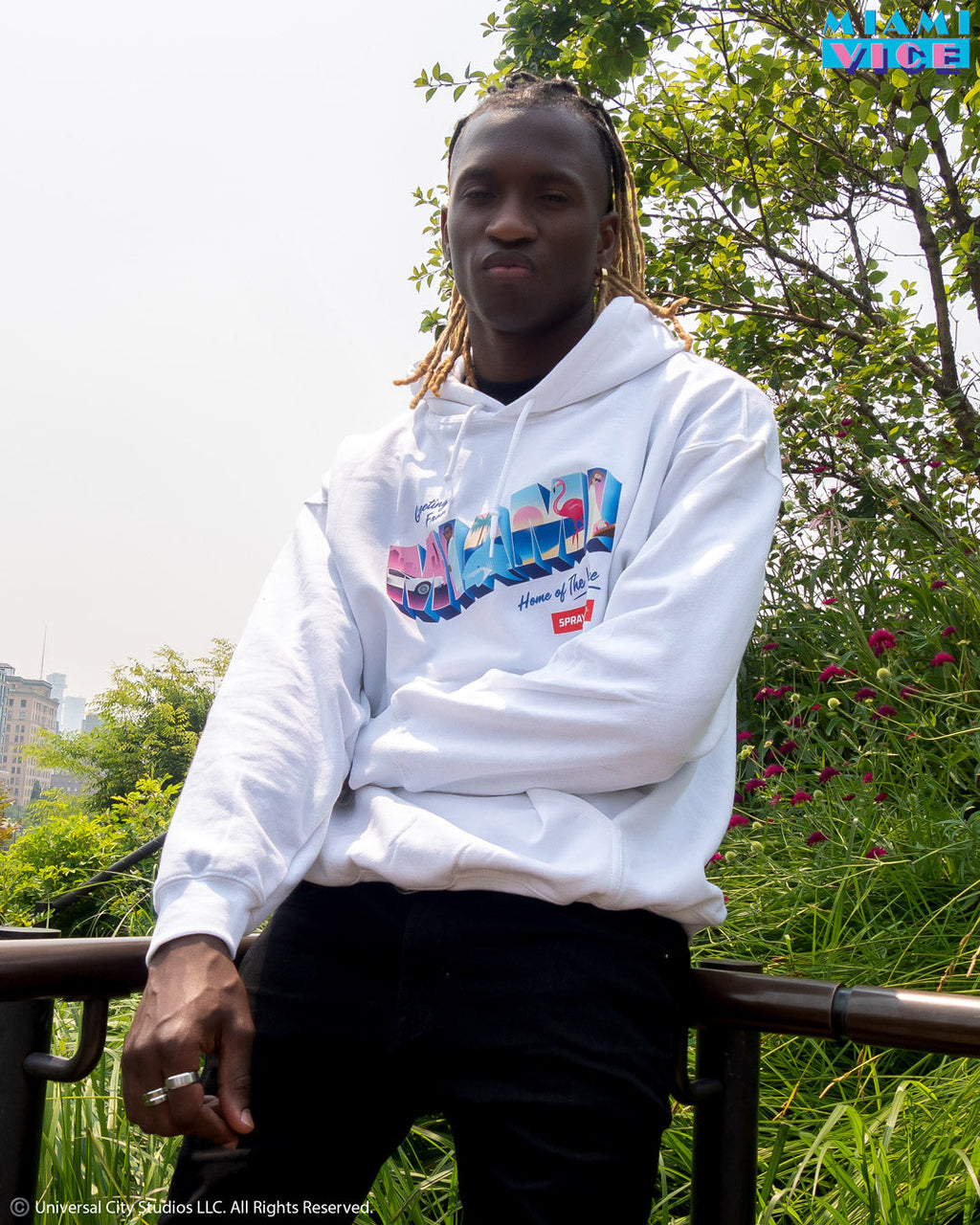 Miami Vice Hoody (White) - Image 2