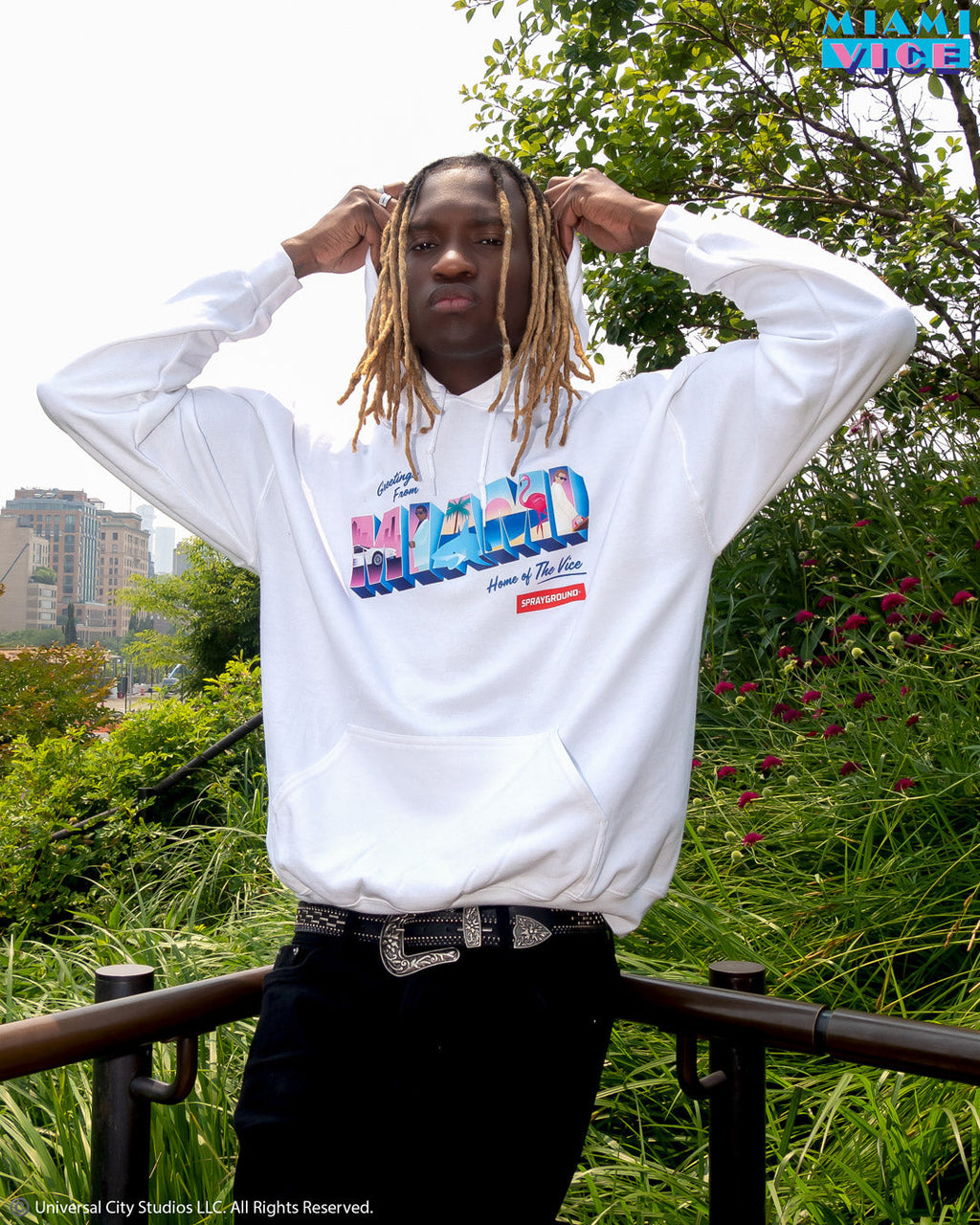 Miami Vice Hoody (White) - Image 4