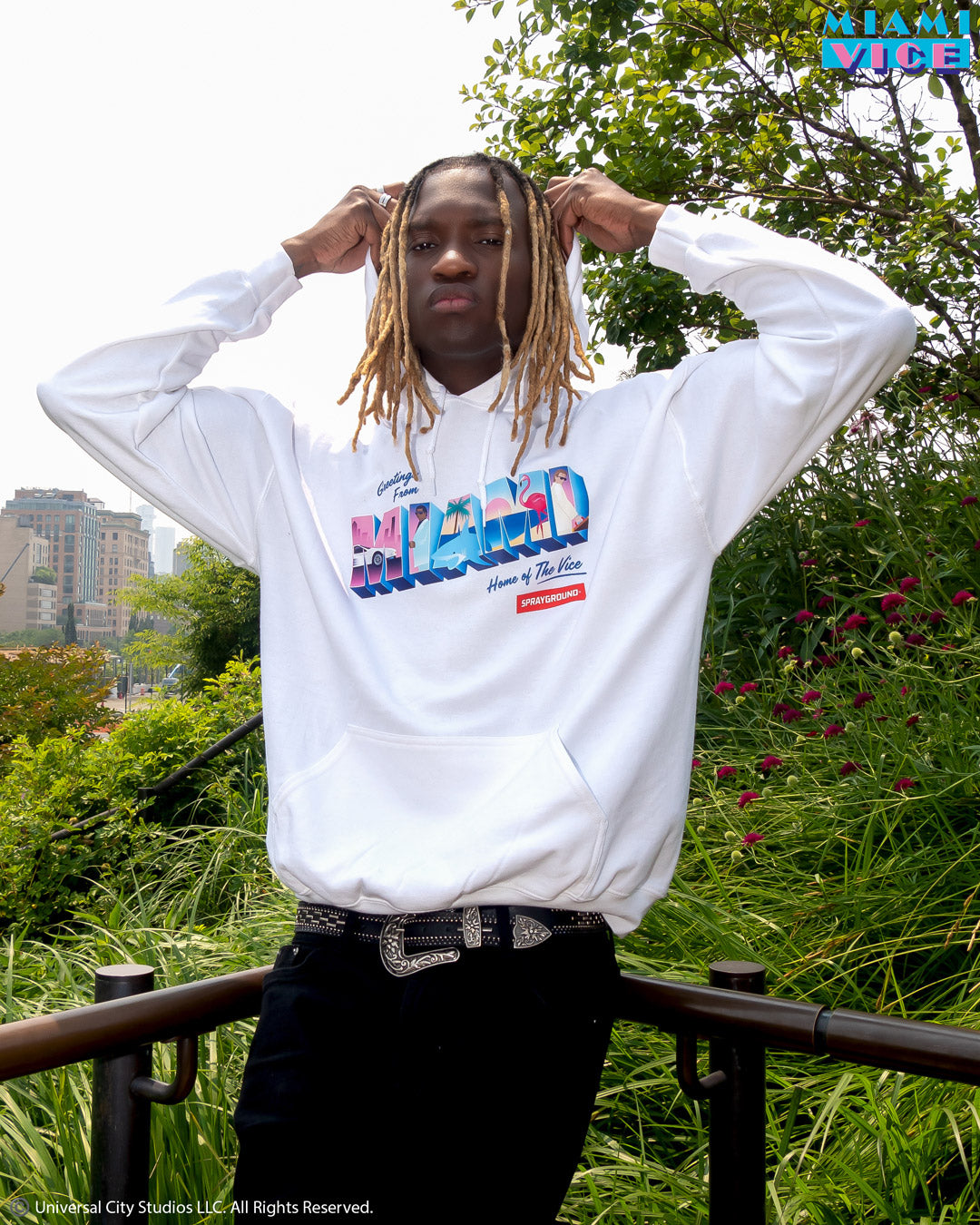 Miami Vice Hoody (White) - Image 4