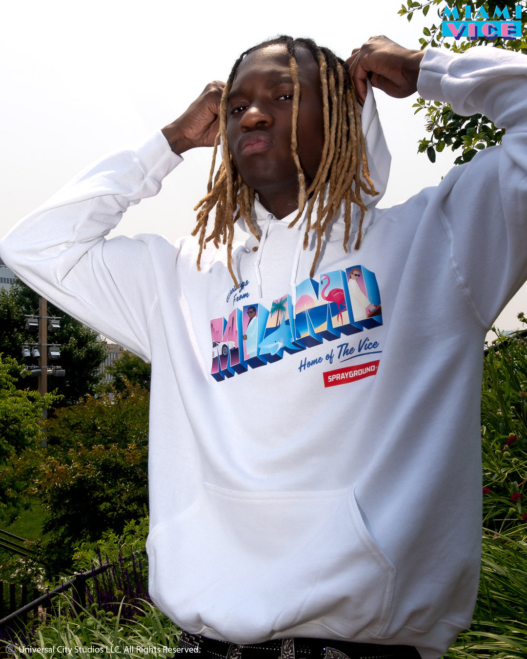 Miami Vice Hoody (White) - Image 6