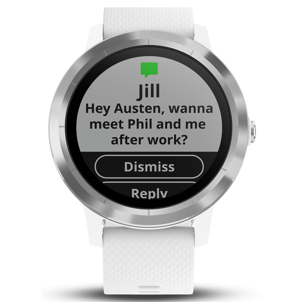 Garmin VIVOACTIVE 3 - WHITE & STAINLESS - 010-01769-21 - Image 4