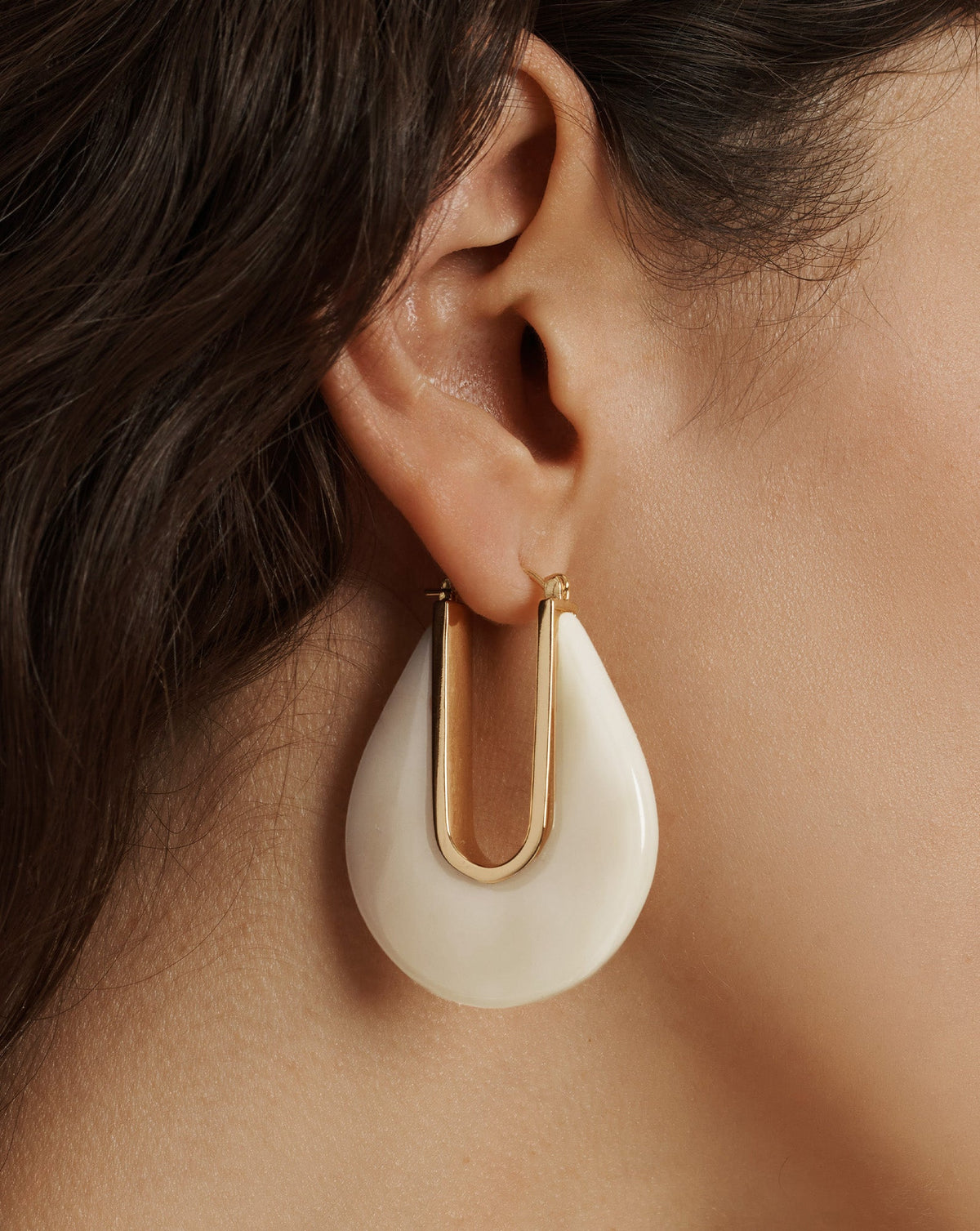 Resin Drop Hoop Earring - Image 2