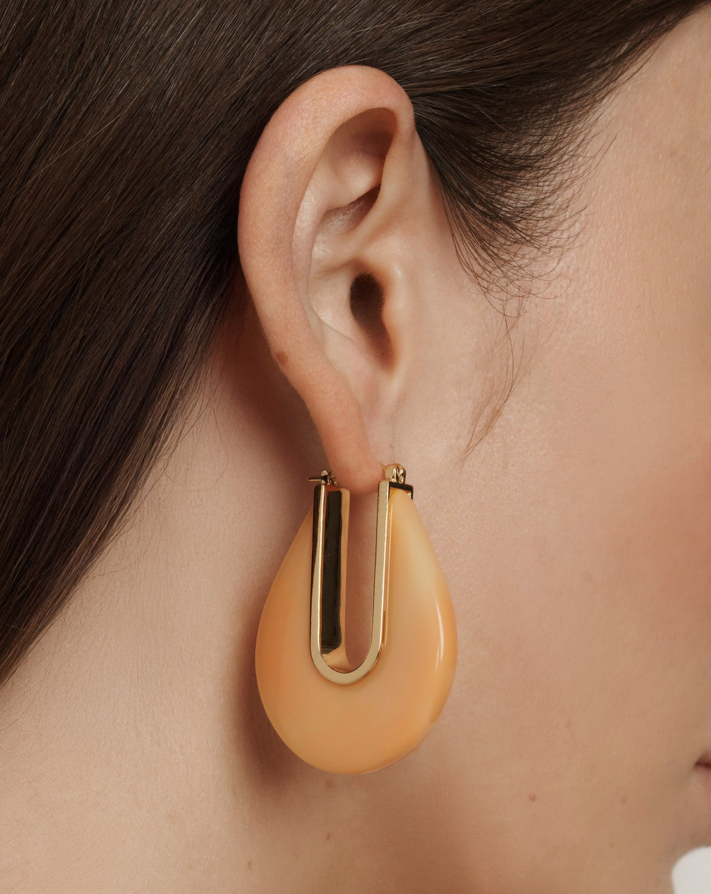 Resin Drop Hoop Earring - Image 2