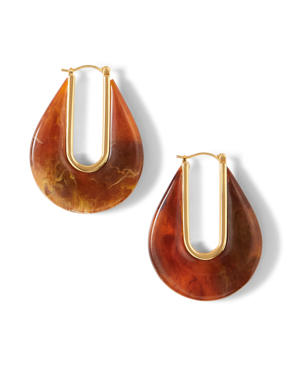 Resin Drop Hoop Earrings - Image 6