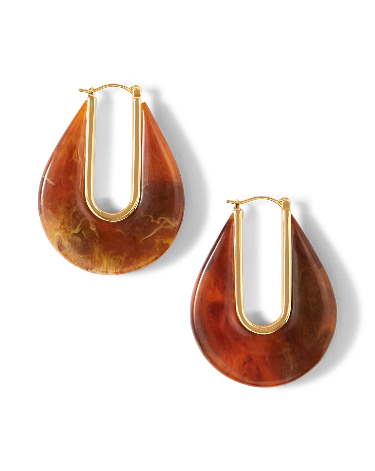 Resin Drop Hoop Earrings - Image 6