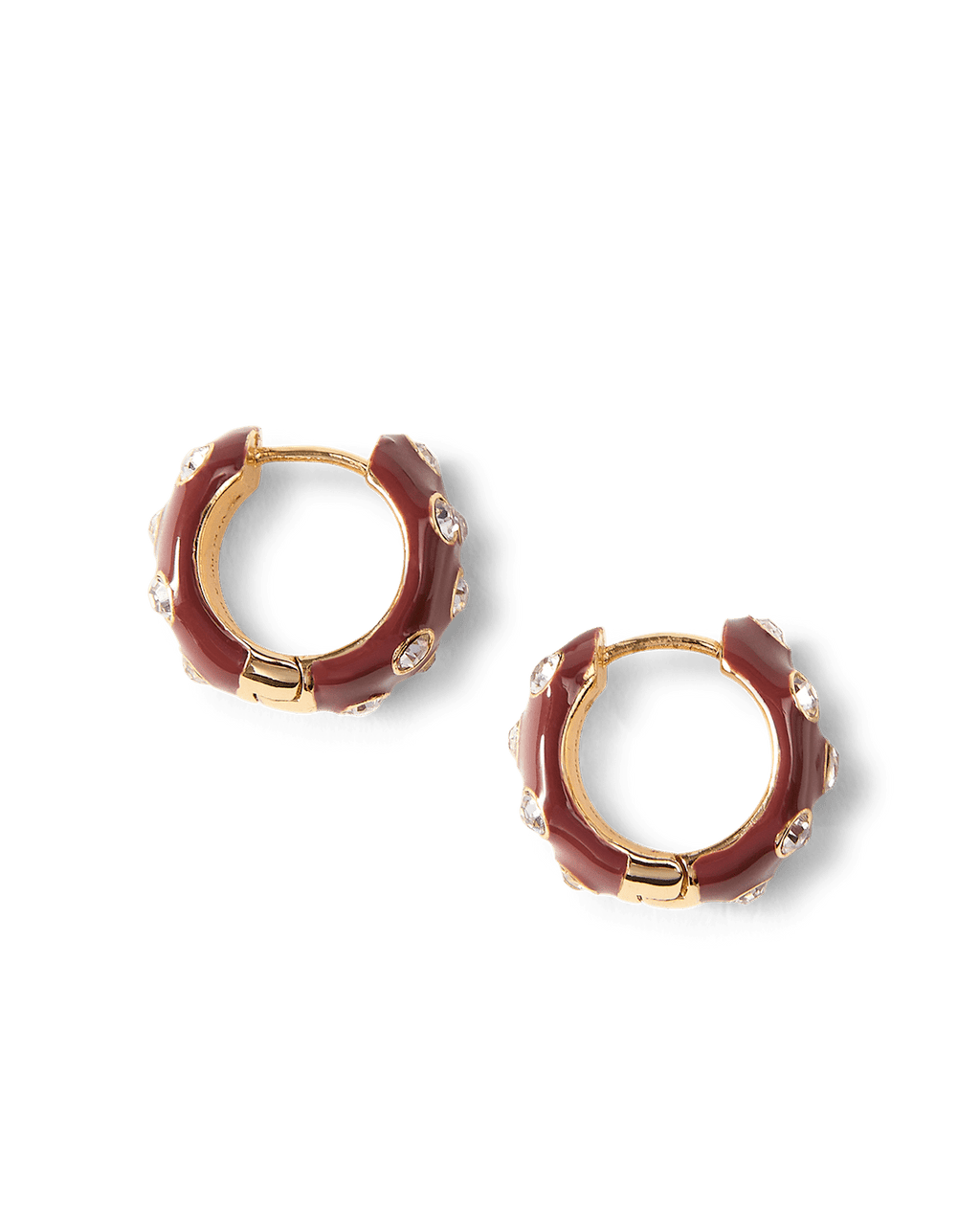 Crystal and Enamel Huggie Hoop - Image 6