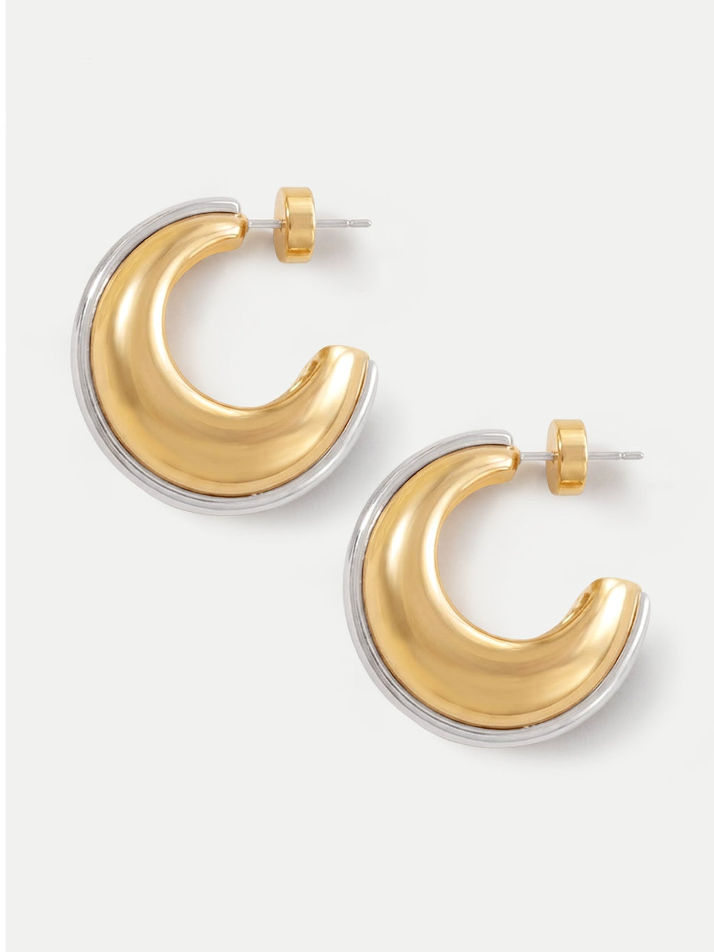 Two-Tone Hoop Earring