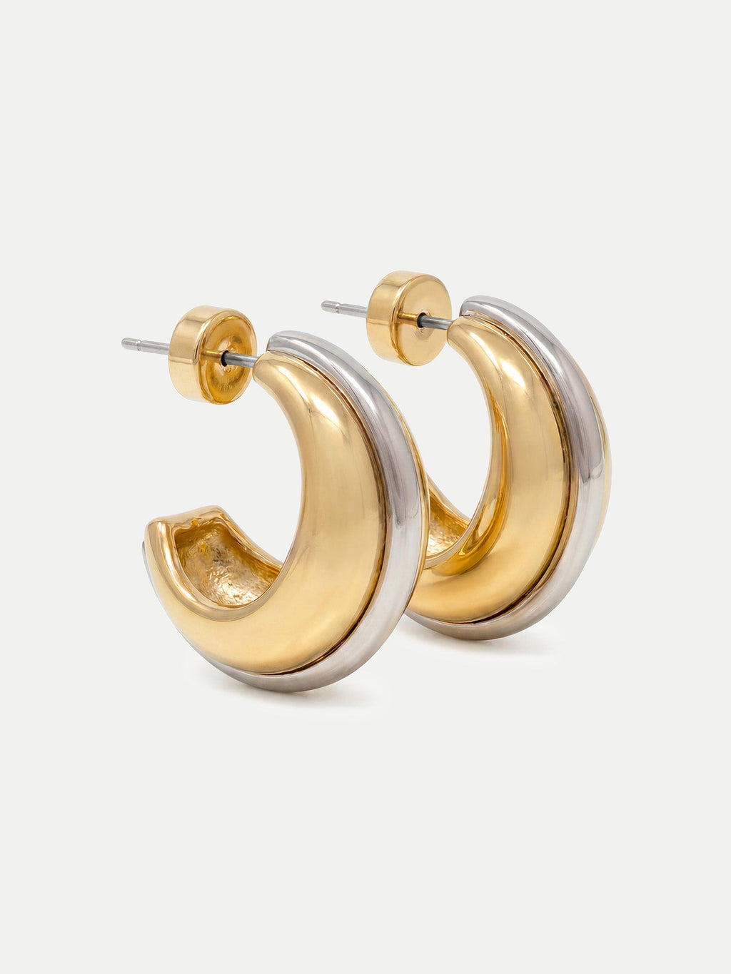 Two-Tone Hoop Earring - Image 3