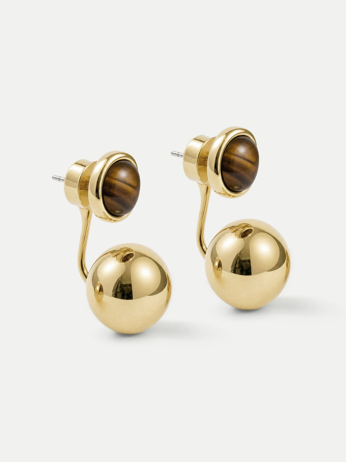 Tiger's Eye Drop Earring - Image 3