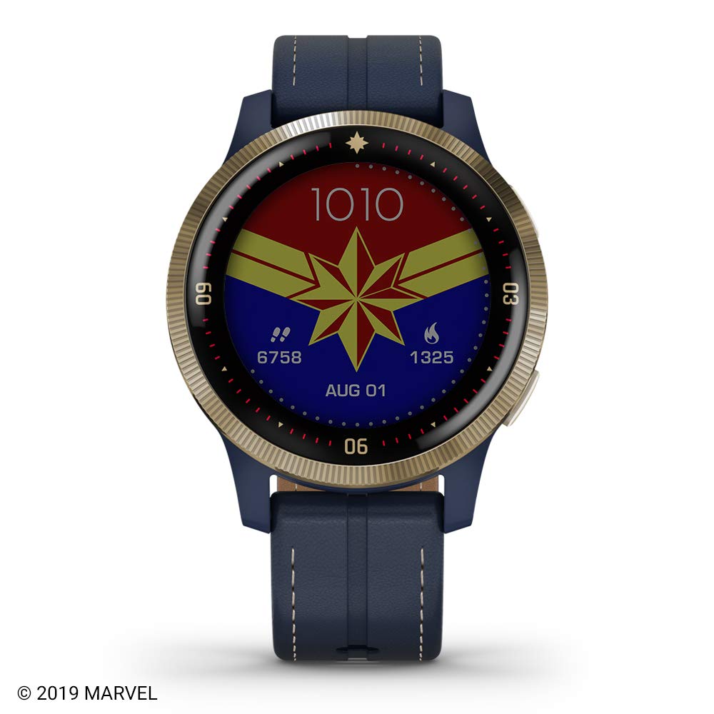Garmin - Legacy Hero Series Captain Marvel Smartwatch 40mm Fiber - Danvers Blue - 010-02172-41 - Image 2