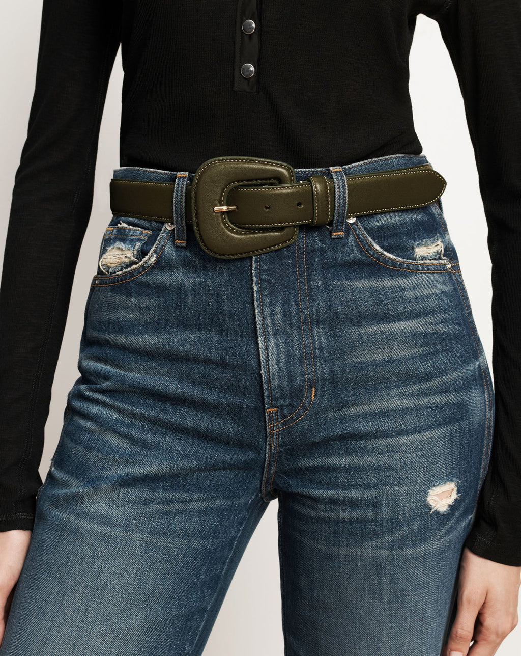 Elsy Leather-Buckle Belt - Image 2