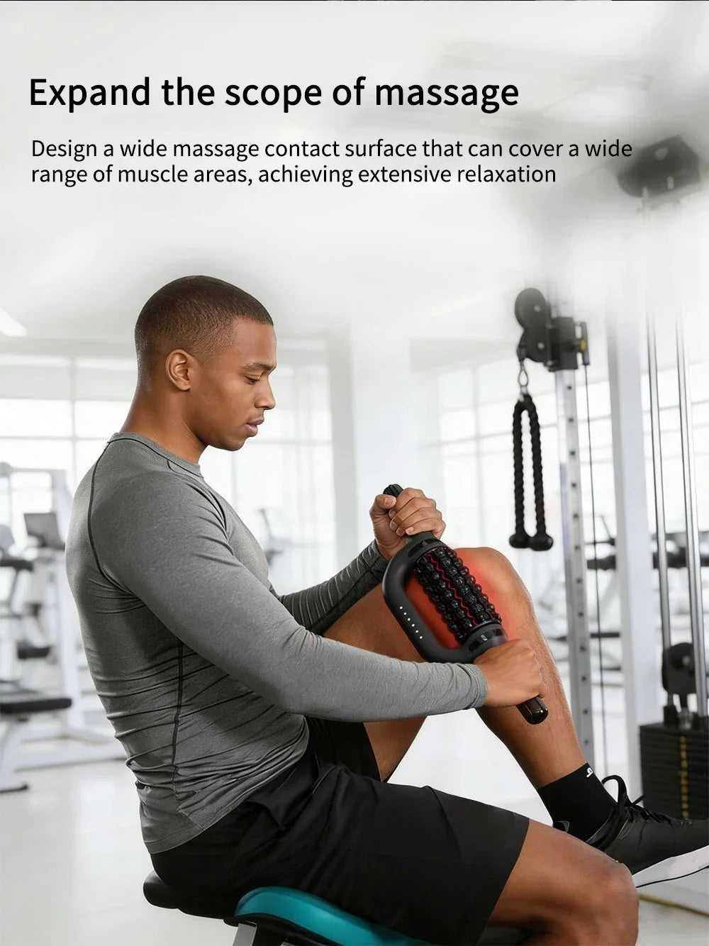Electric Roller Massage Gun with Red Light - Image 9