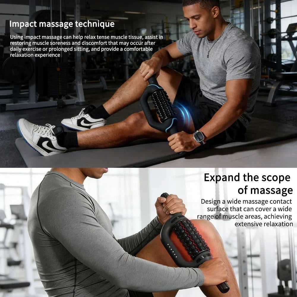 Electric Roller Massage Gun with Red Light - Image 2