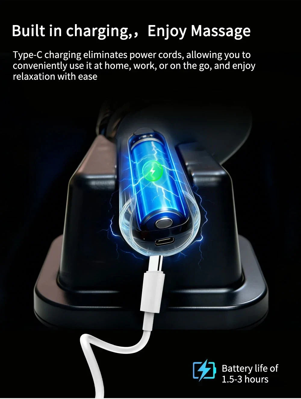 Electric Roller Massage Gun with Red Light - Image 10