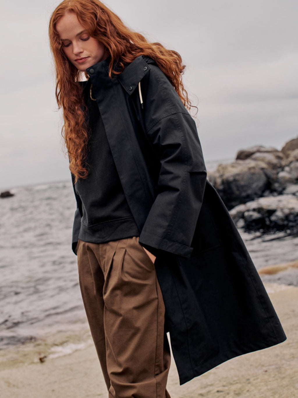 Women's Amy Powney + Finisterre Longline Waterproof Jacket - Image 2