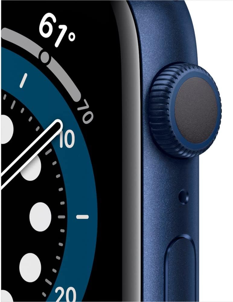 Apple Watch Series 6 (GPS + Cellular, 44mm) - Blue Aluminum Case with Deep Navy Sport Band - M07J3LL/A - Image 2